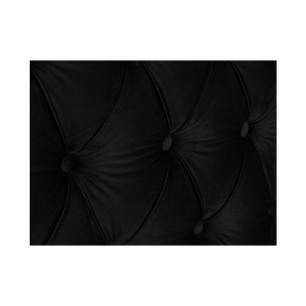 Črno vzglavje Mazzini Sofas Daisy, 200 x 120 cm-image-4