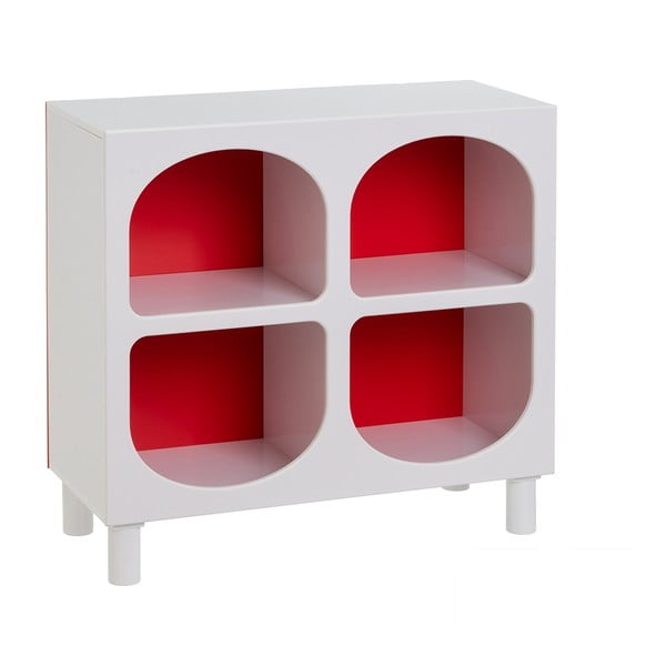 Rdeče-bel regal 76x70 cm – Casa Selección