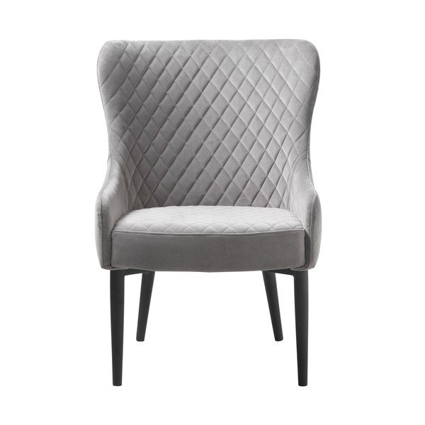 Svetlo siv žameten fotelj Ottowa – Unique Furniture-image-2