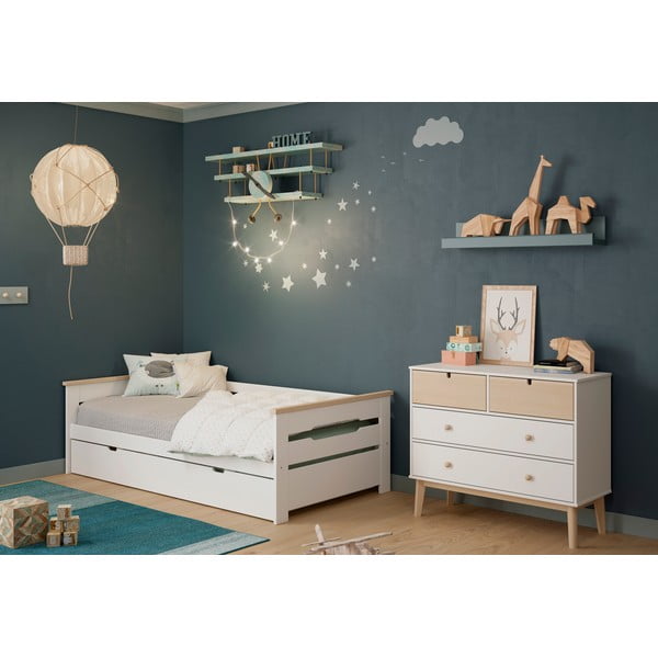 Bela nizka otroška komoda 100x81 cm Estefania – Marckeric-image-1