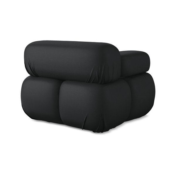 Črn modul za sedežno garnituro iz umetnega usnja (levi kot) Lokua – Makamii-image-4