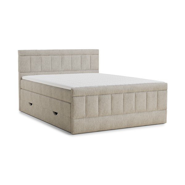 Bež boxspring postelja s prostorom za shranjevanje 180x200 cm Caya – Maison de Rêve