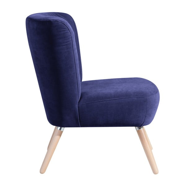 Temno moder fotelj Max Winzer Neele Velor-image-2