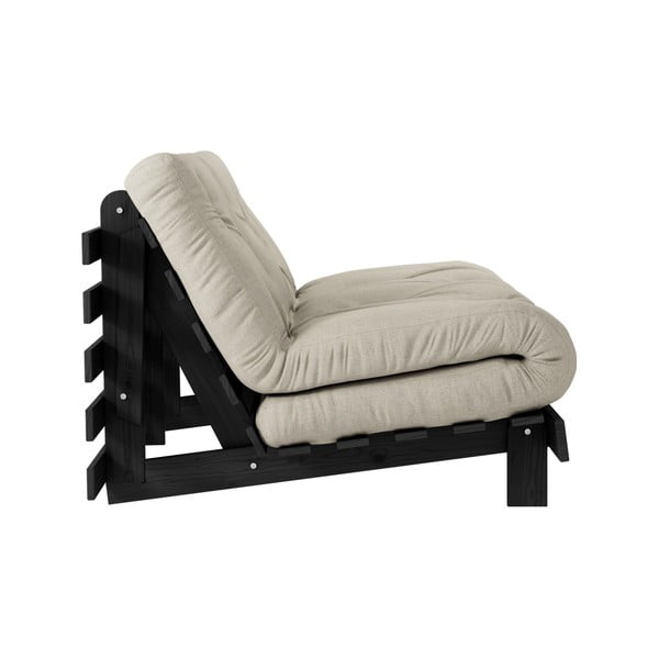 Raztegljiv kavč Karup Design Roots Black/Linen Beige-image-4