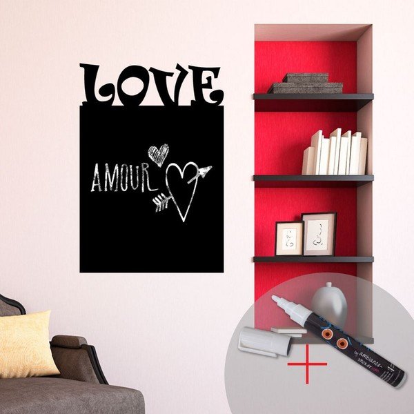Komplet nalepk in markerja Fanastick Love za tablo-image-1