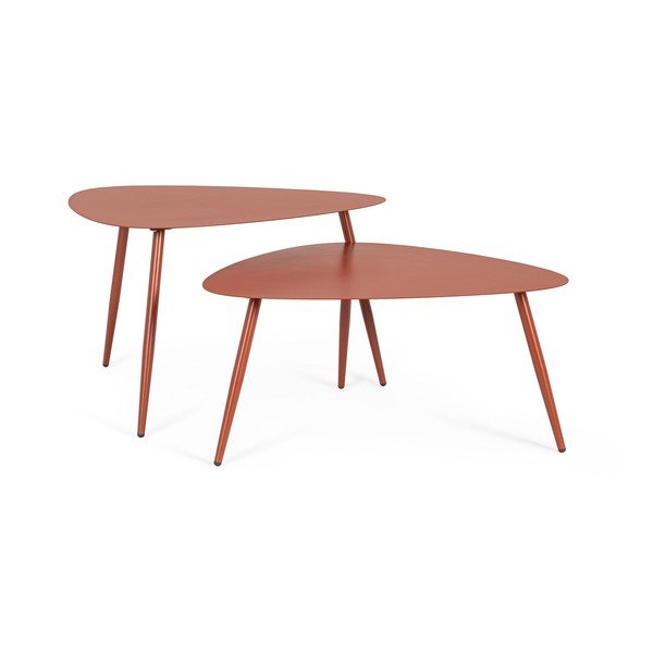 Jeklene vrtne mizice v kompletu 2 ks 73,5x77,5 cm Yvonne – Bizzotto