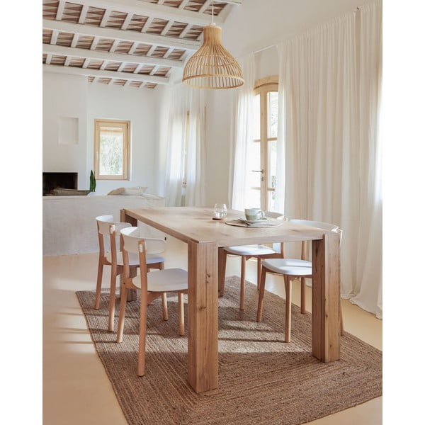 Jedilna miza v hrastovem dekorju 90x160 cm Deyanira – Kave Home-image-1