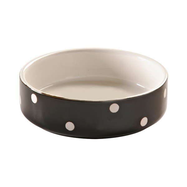 Črna skleda za živali s pikami Mason Cash Pet Cane, ø 13 cm