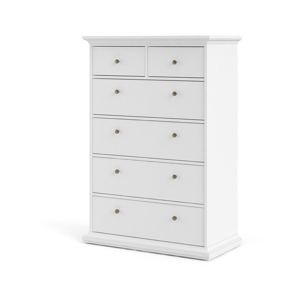 Bela visoka komoda 96x140 cm Paris – Tvilum-image-2