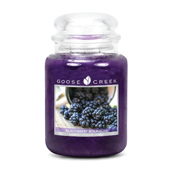 Dišeča sveča v steklenem kozarcu Goose Creek Blackberry Bourbon, 0,68 kg
