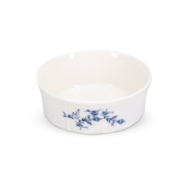 Bela/modra porcelanasta skledica 410 ml Retro – BonBistro-image-3
