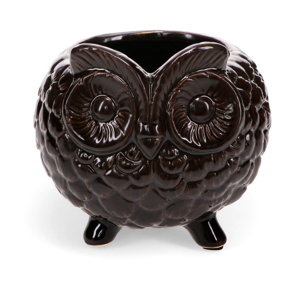 Keramičen okrasni cvetlični lonec ø 11 cm Owl