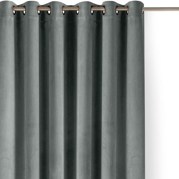 Siva žametna zavesa za delno zatemnitev 140x300 cm Velto – Filumi