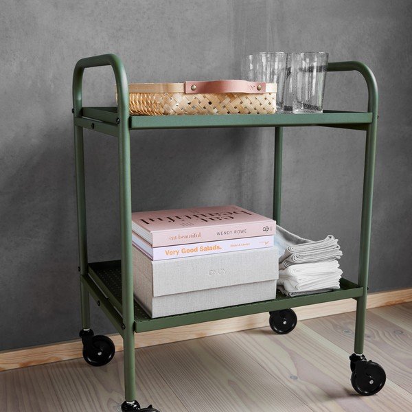 Jeklen servirni voziček na kolesih 37,5x52 cm Maki – OYOY Living Design-image-1