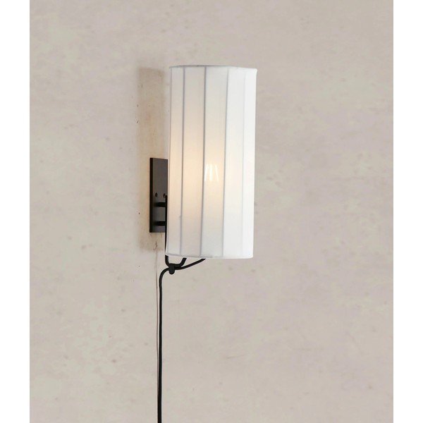 Črno-bela stenska svetilka z vtikačem Hikari – Markslöjd-image-1