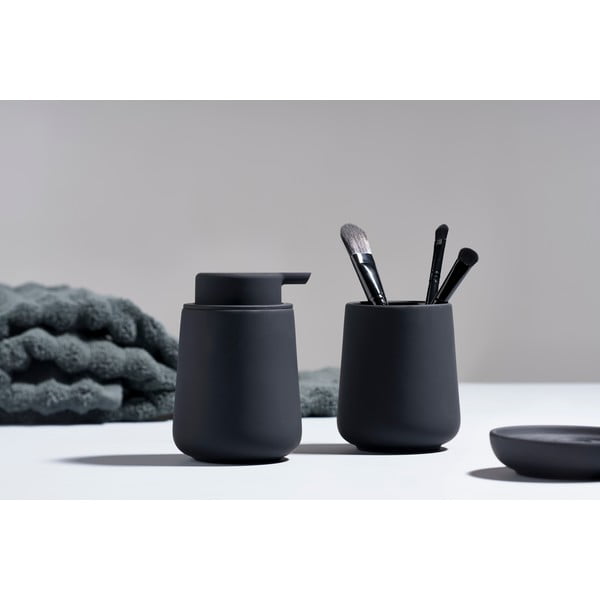 Črn lonček za zobno ščetko Zone Nova One-image-1