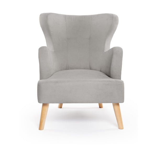 Svetlo siv fotelj z naslonom Noemye – Bonami Selection-image-2