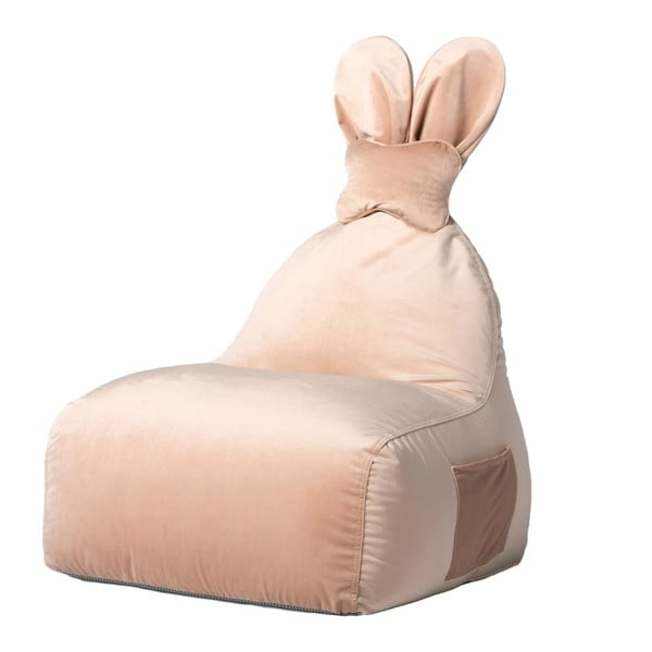 Svetlo rožnata otroška vreča za sedenje Funny Bunny – The Brooklyn Kids