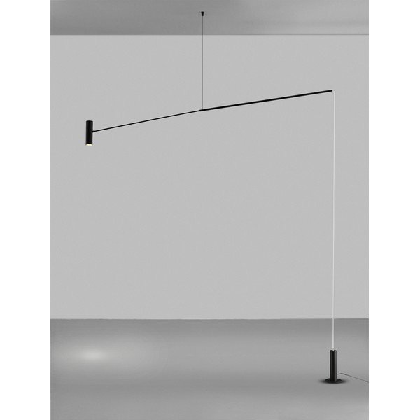 Mat črna kovinska LED stoječa svetilka (višina 250 cm) Voice – Nova Luce-image-4