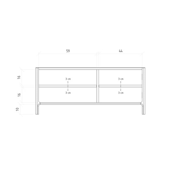 TV omarica iz masivnega hrasta 111x48 cm Twig – The Beds-image-4