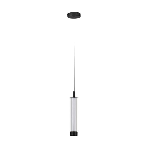 Mat črna aluminijasta LED zatemnitvena viseča svetilka s steklenim senčilom ø 6,5 cm Glovia – Nova Luce