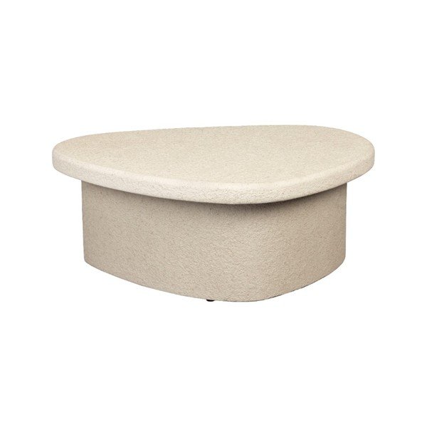 Bež mizica v marmornem dekorju 49x74 cm Veda – Dutchbone