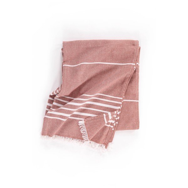 Bombažna odeja v barvi terakote 150x200 cm Solene – Tiseco Home Studio