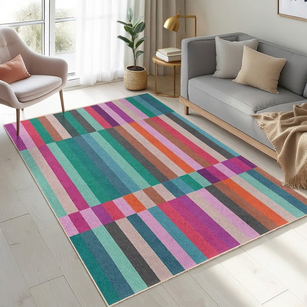 Turkizna pralna preproga 160x230 cm Acid Rain – Mila Home-image-4