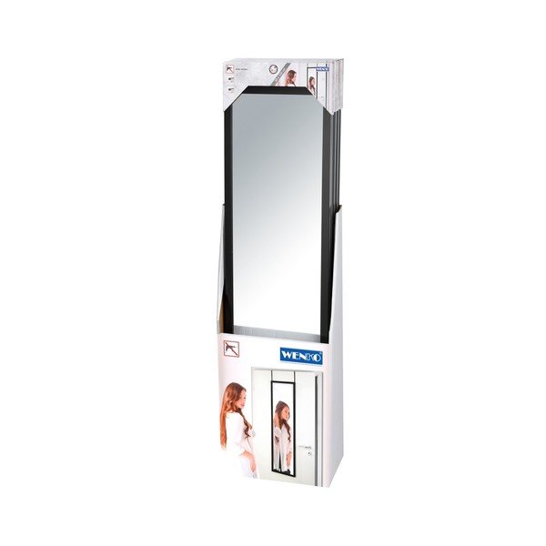 Črno viseče ogledalo za vrata Wenko Home, višina 120 cm-image-3