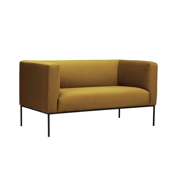 Rumena žametna zofa Windsor & Co Sofas Neptune, 145 cm-image-2