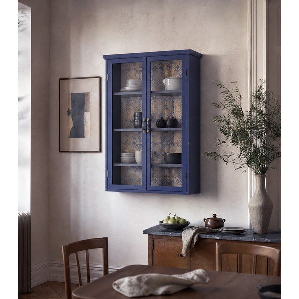 Modra vitrina iz masivne jelke 81x122x22 cm Hazem – Bloomingville-image-1