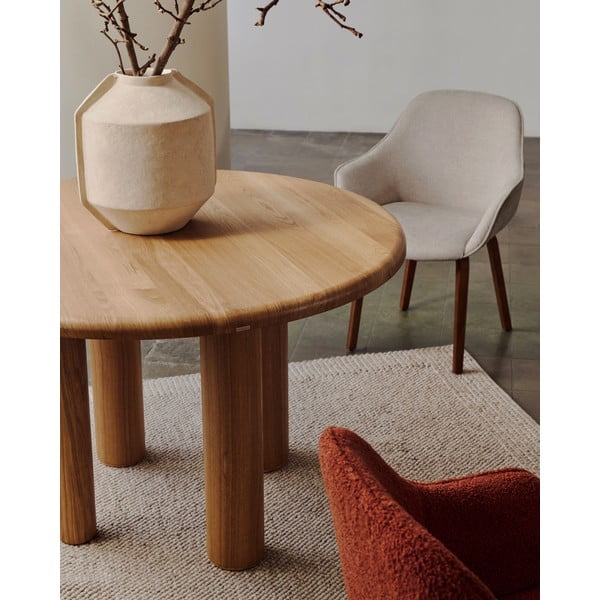 Bež oblazinjen jedilni stol Aleli – Kave Home-image-3
