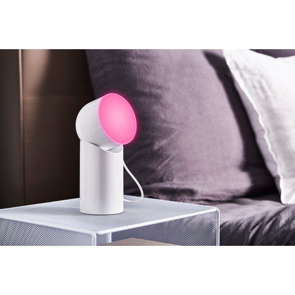 Bela LED namizna svetilka (višina 14 cm) Orbe – Lexon-image-3