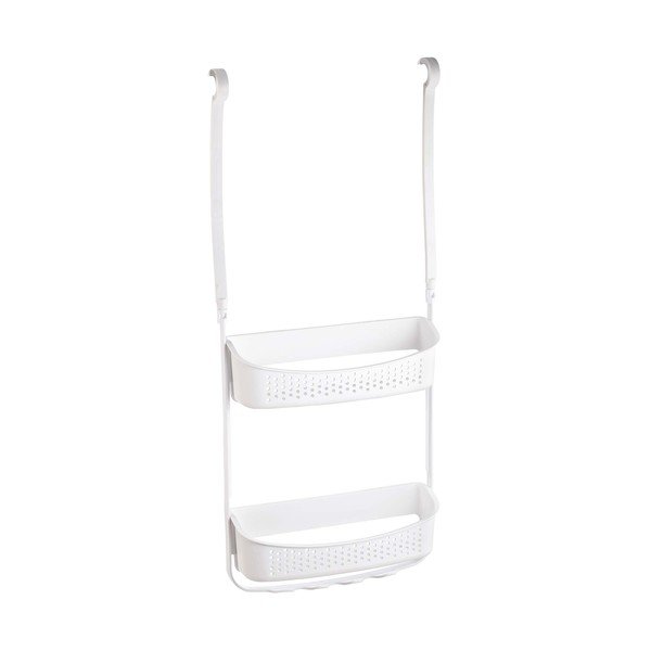 Mat bela plastična viseča kopalniška polica Vesper – douceur d'intérieur-image-3