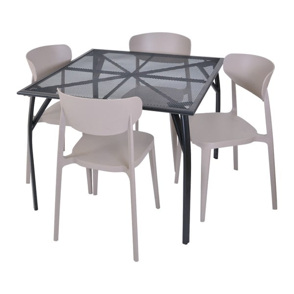 Svetlo rjav plastičen vrtni stol Mare – Rojaplast-image-3