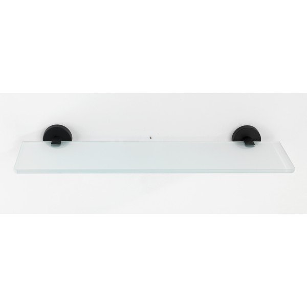 Stenska steklena polica z mat črnimi ročaji iz nerjavečega jekla Wenko Bosio-image-1