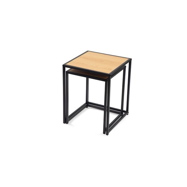 Stranske mizice v hrastovem dekorju v kompletu 2 ks 38x38 cm Noah – Bonami Essentials-image-3