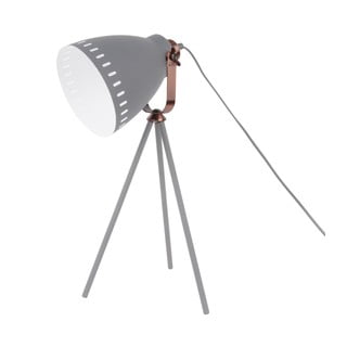 Siva namizna svetilka z detajli v bakreni barvi Leitmotiv Mingle