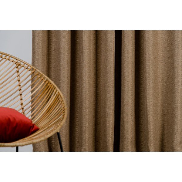 Rjava zavesa 140x260 cm Avalon – Mendola Fabrics-image-3