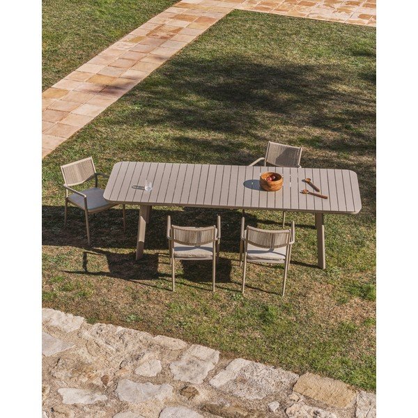 Kovinska vrtna miza 100x220 cm Izola – Kave Home-image-1