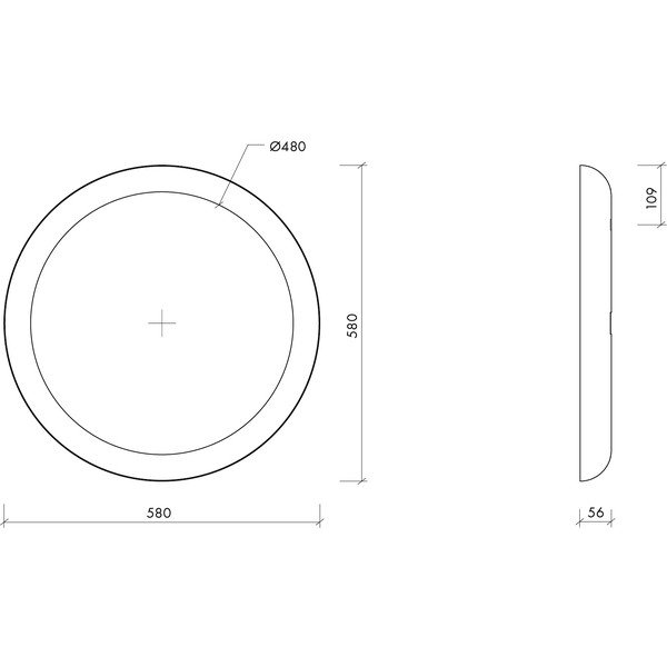 Stensko ogledalo ø 58 cm Allo – noo.ma-image-4