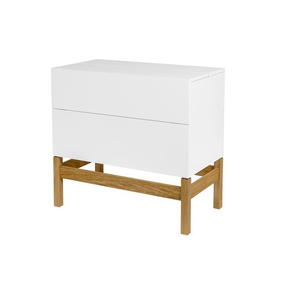 Bela vinska omara v naravni barvi 75x70 cm Grande - Woodman-image-1