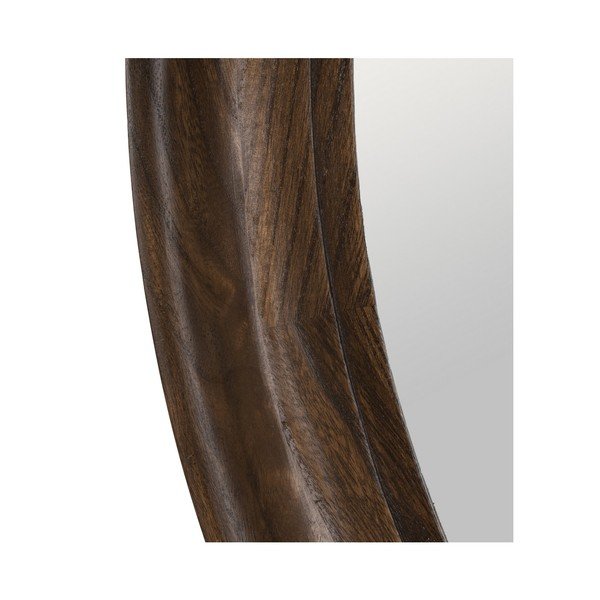 Stensko ogledalo z lesenim okvirjem ø 110,5 cm Paula – Ixia-image-3
