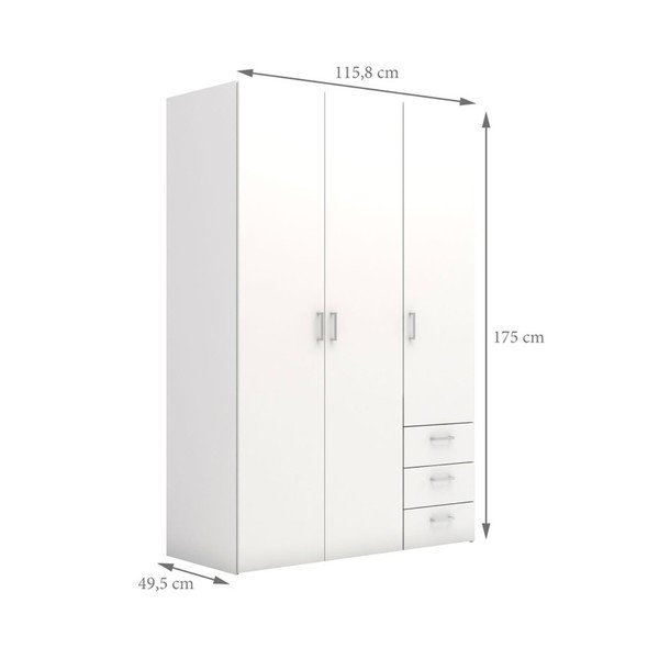 Bela omara s 3 predali Evergreen House Milia-image-2