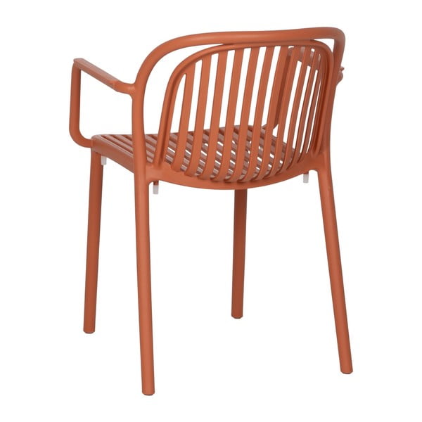 Plastičen jedilni stol v barvi terakote Alia – Ixia-image-3