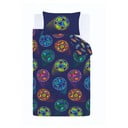 Modra otroška posteljnina za zakonsko posteljo 200x200 cm Bright Football – Catherine Lansfield