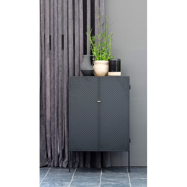 Črna kovinska komoda Canett Brooks, višina 110 cm-image-1