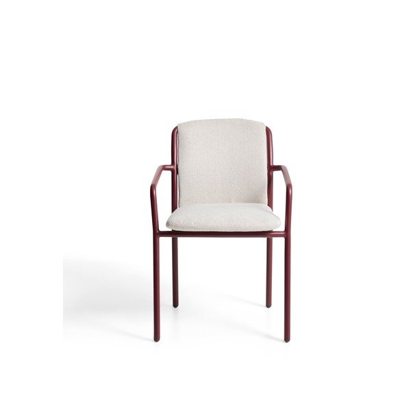 Bordo rdeč oblazinjen vrtni stol Linosa – Kave Home-image-4
