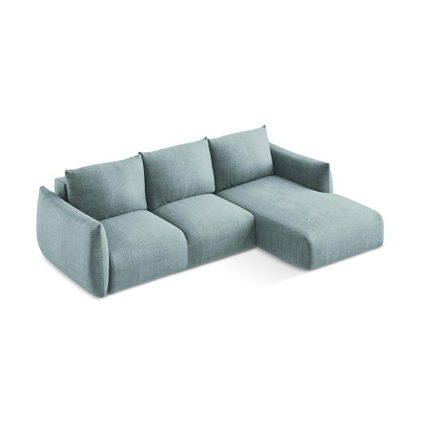 Modra raztegljiva kotna sedežna garnitura (desni kot/z ležalnikom) Leila – Makamii-image-3