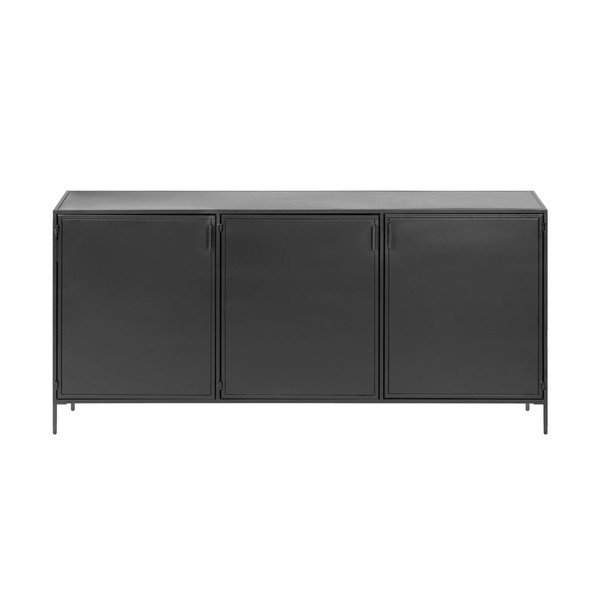 Črna jeklena komoda 160x72x35 cm Shantay – Kave Home
